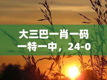 大三巴一肖一码一特一中，24-05-36-04-07-43 t:18，及新奥一肖一特预测分析l-谨防不实的伪形象,场景解答、专家解析解释与落实